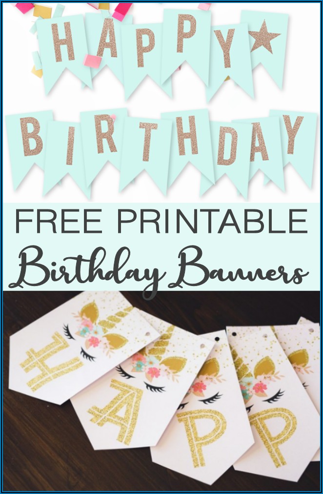Happy 50th Birthday Banner Template