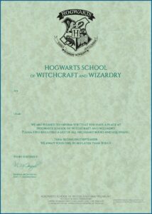 Harry Potter Hogwarts Letter Template