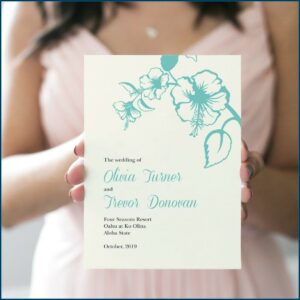 Hawaii Wedding Invitation Templates