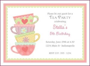 High Tea Invitation Template
