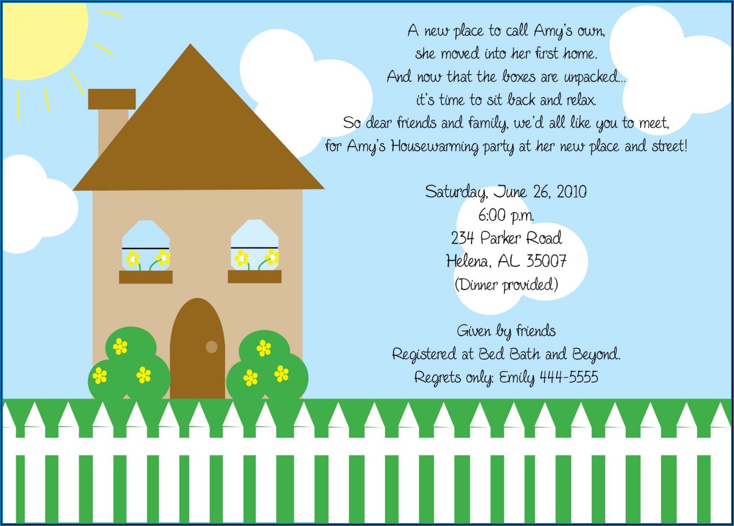 House Warming Invitation Template In English
