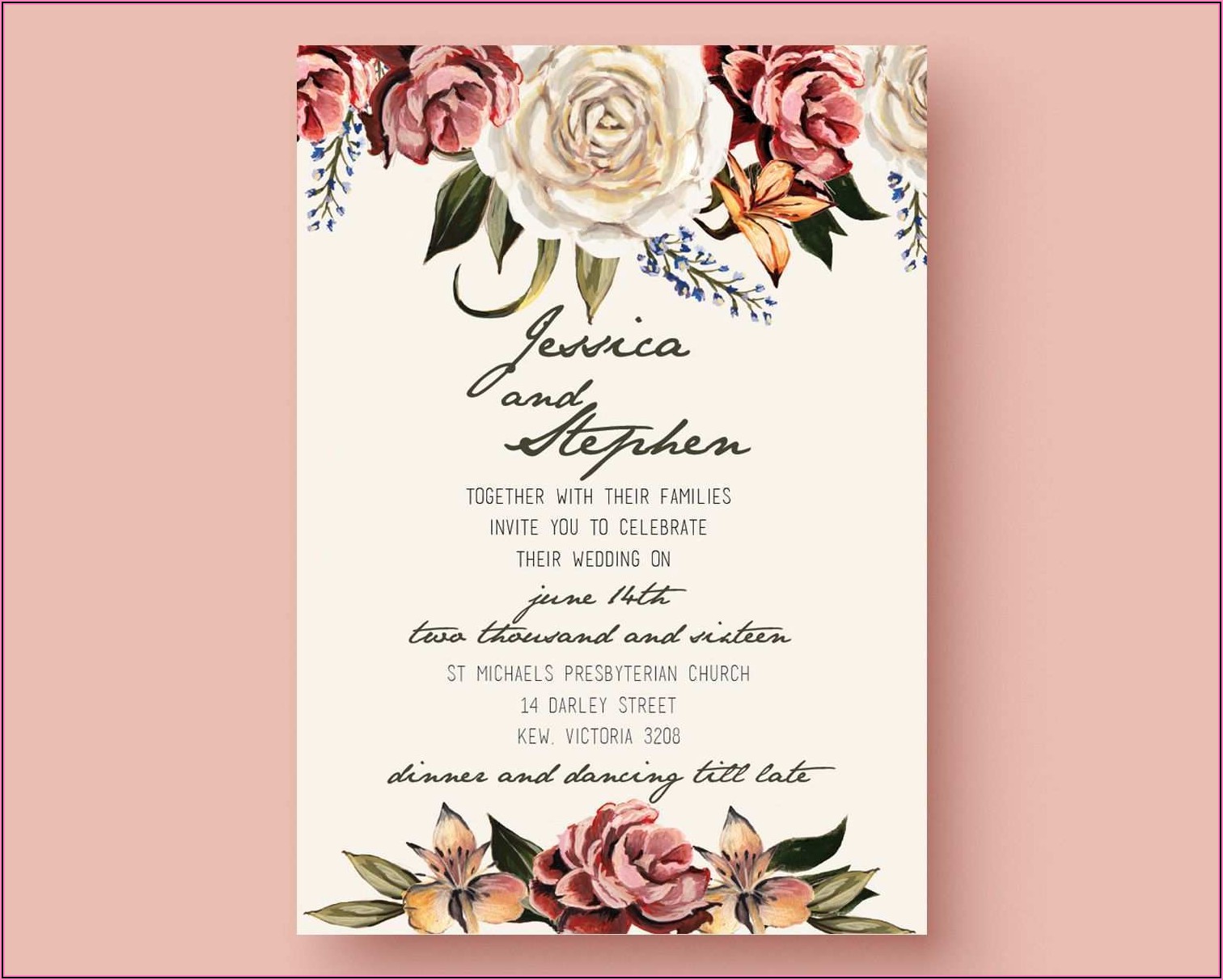 Illustrator Wedding Invitation Template Free