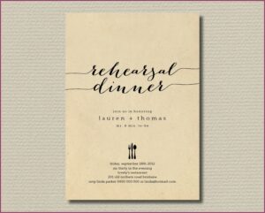 Informal Rehearsal Dinner Invitation Wording