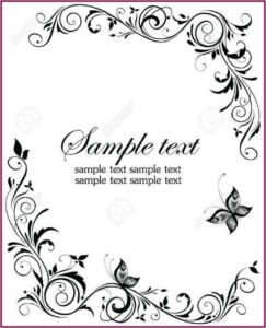 Invitation Card Border Design Templates