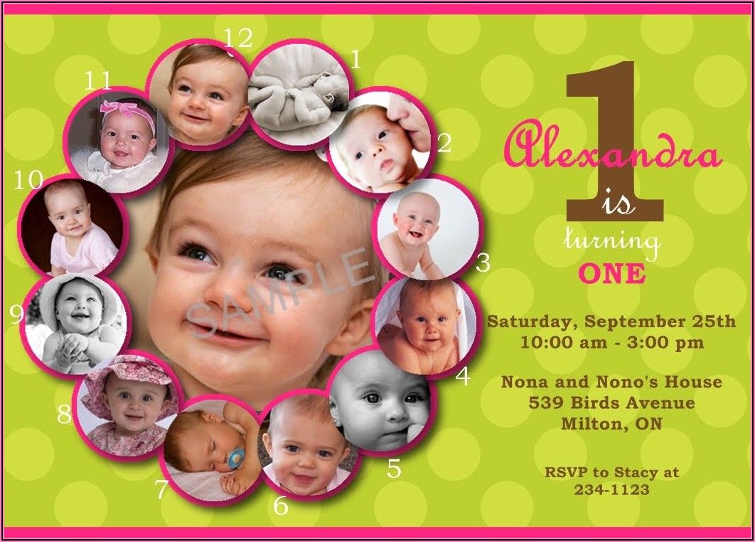 Invitation Card For 1st Birthday Free Download