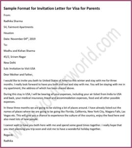 Invitation Letter For Australian Tourist Visa For Wife