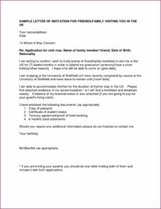 Invitation Letter For Tourist Visa Australia Template