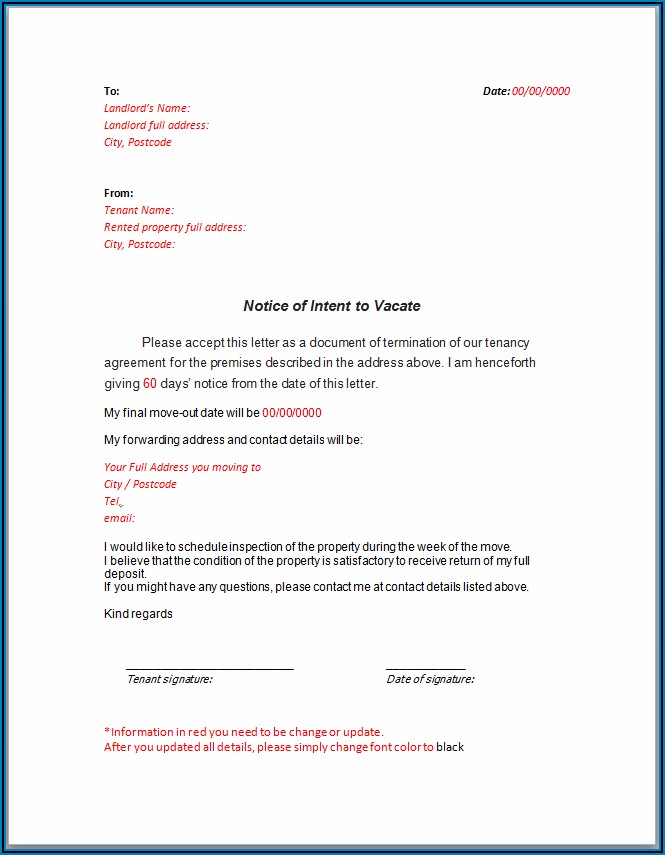 Landlord Eviction Notice Template Uk