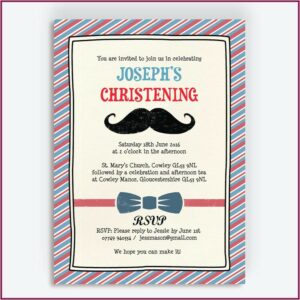 Little Man Baptism Invitation