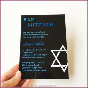 Lucite Bar Mitzvah Invitations