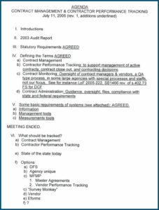 Management Meeting Agenda Template Free