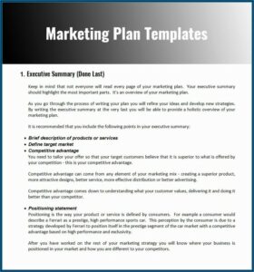 Marketing Strategy Plan Template Free