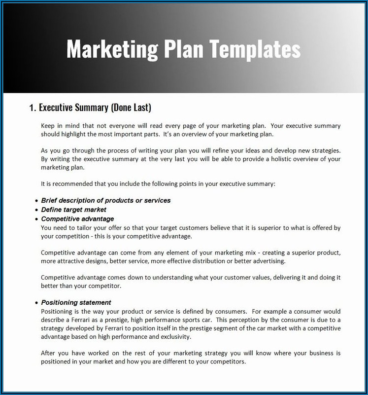 Marketing Strategy Plan Template Free