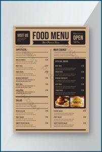 Menu Design Template Psd
