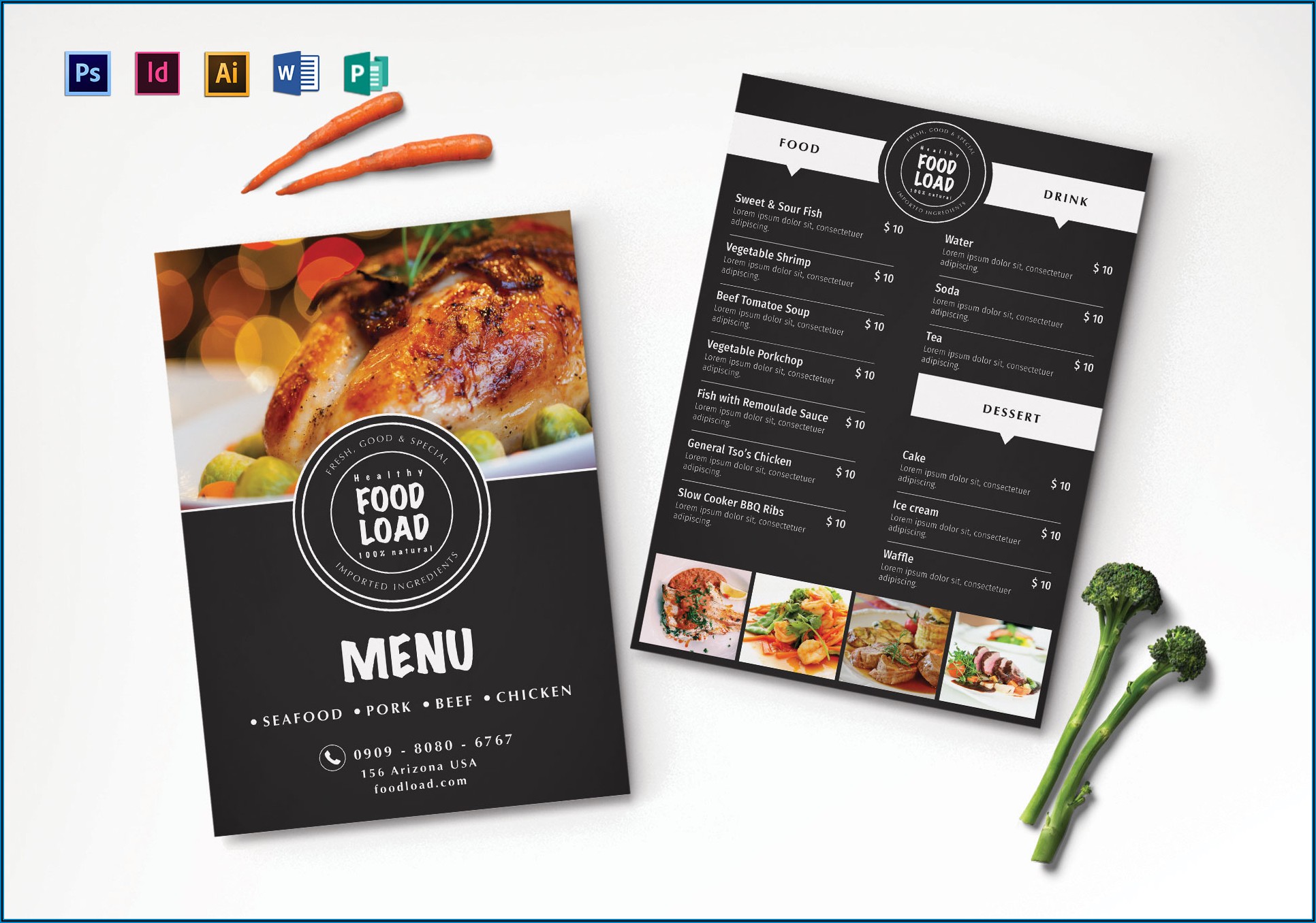 Menu Design Template Word