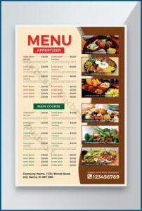 Menu Flyer Template Free