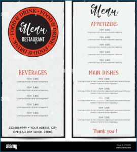 Menu Flyer Template Vector