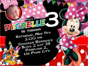 Minnie Mouse Online Invitation