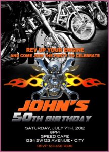 Motorcycle Invitations Free Printable