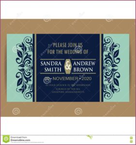Navy Blue Invitation Card