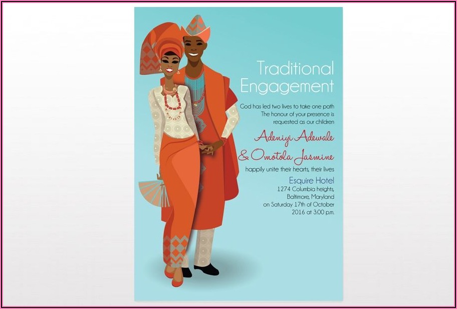 Nigerian Traditional Wedding Invitation Card