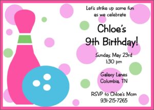 Ninth Birthday Invitation Template