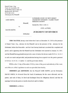 Nj Uncontested Divorce Papers