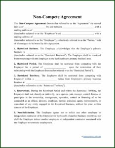 Non Compete Agreement Currently In Place With A Former Employer