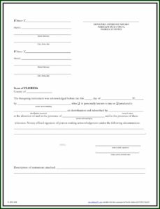 Notary Certificate Form Florida