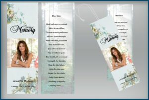 Obituary Bookmark Template Free