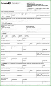 Ontario Disability Support Program Self Report Form Pdf