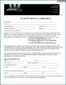 Party Rental Contract Example
