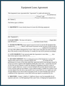 Party Rental Contract Template