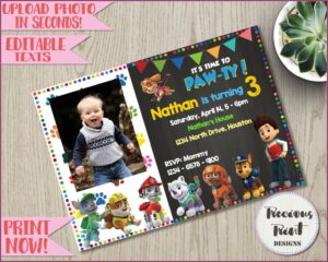 Paw Patrol Diy Invitation