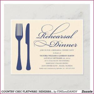 Personalized Rehearsal Dinner Invitations