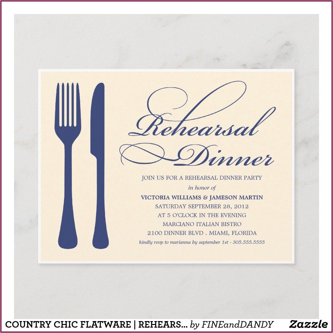Personalized Rehearsal Dinner Invitations