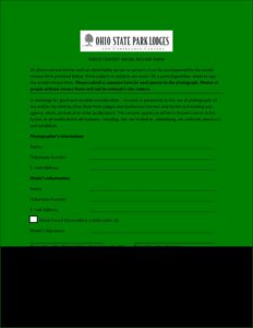 Photography Model Release Form For Minors