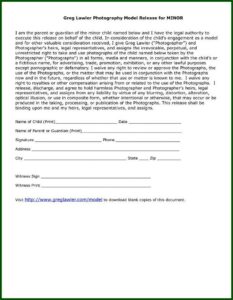 Photography Model Release Form Uk