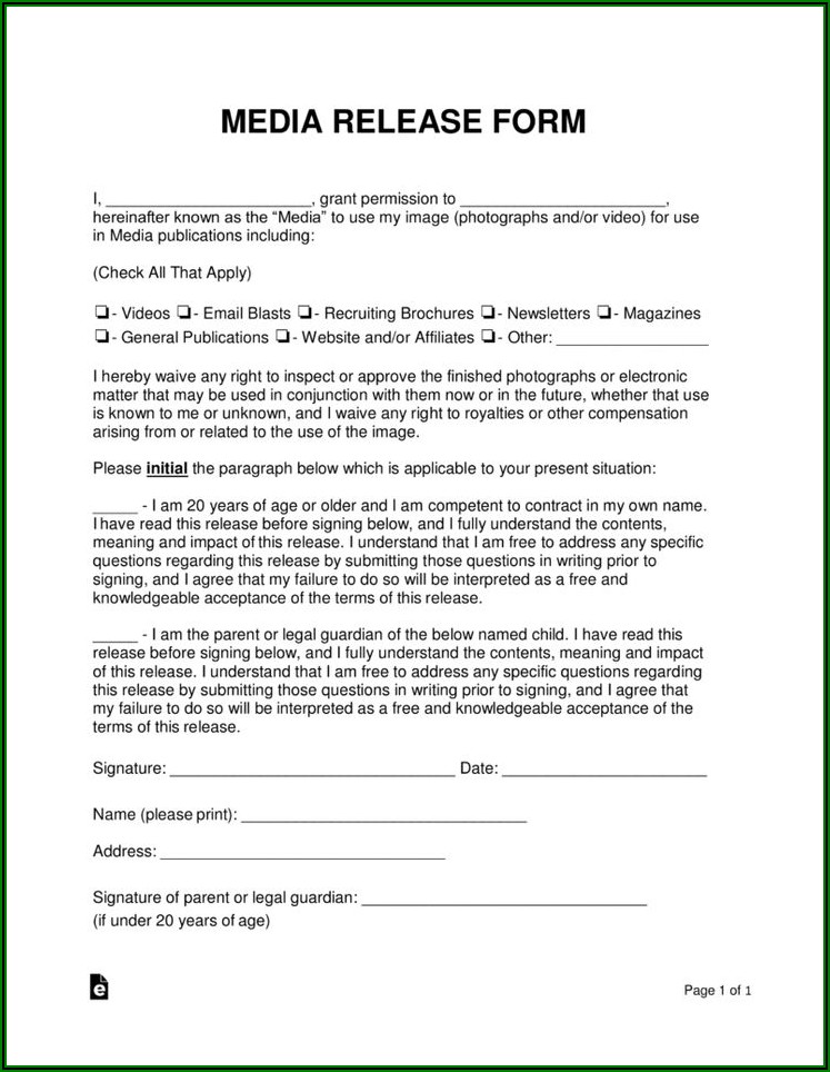 Photography Release Form Pdf