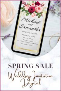 Pink And Blue Wedding Invitation Templates