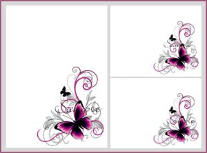 Pink Blank Wedding Invitation Templates