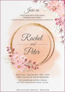 Pink Wedding Invitation Templates