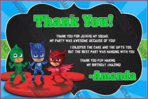 Pj Mask Invitation Template Free