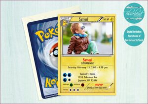 Pokemon Card Birthday Invitation Template