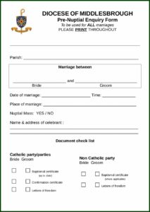 Pre Nuptial Enquiry Form India