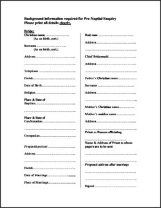 Pre Nuptial Enquiry Form Ireland Pdf