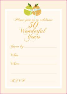 Printable 50th Anniversary Invitations