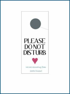 Printable Door Hanger Template Word