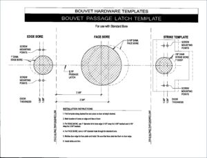 Printable Door Knob Hole Template