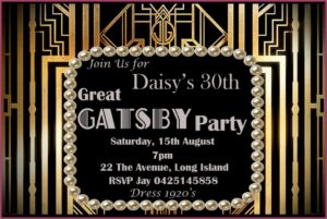 Printable Great Gatsby Invitation Template